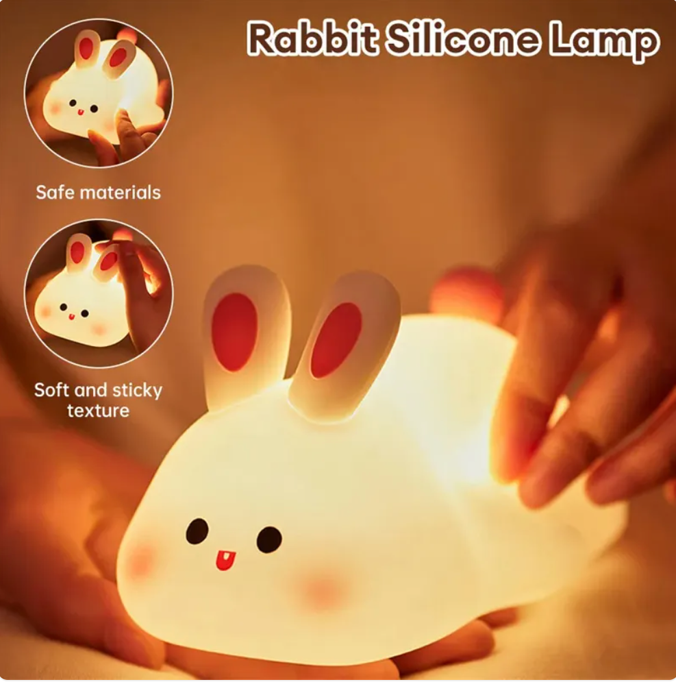 Cute Rabbit Silicone Night Light